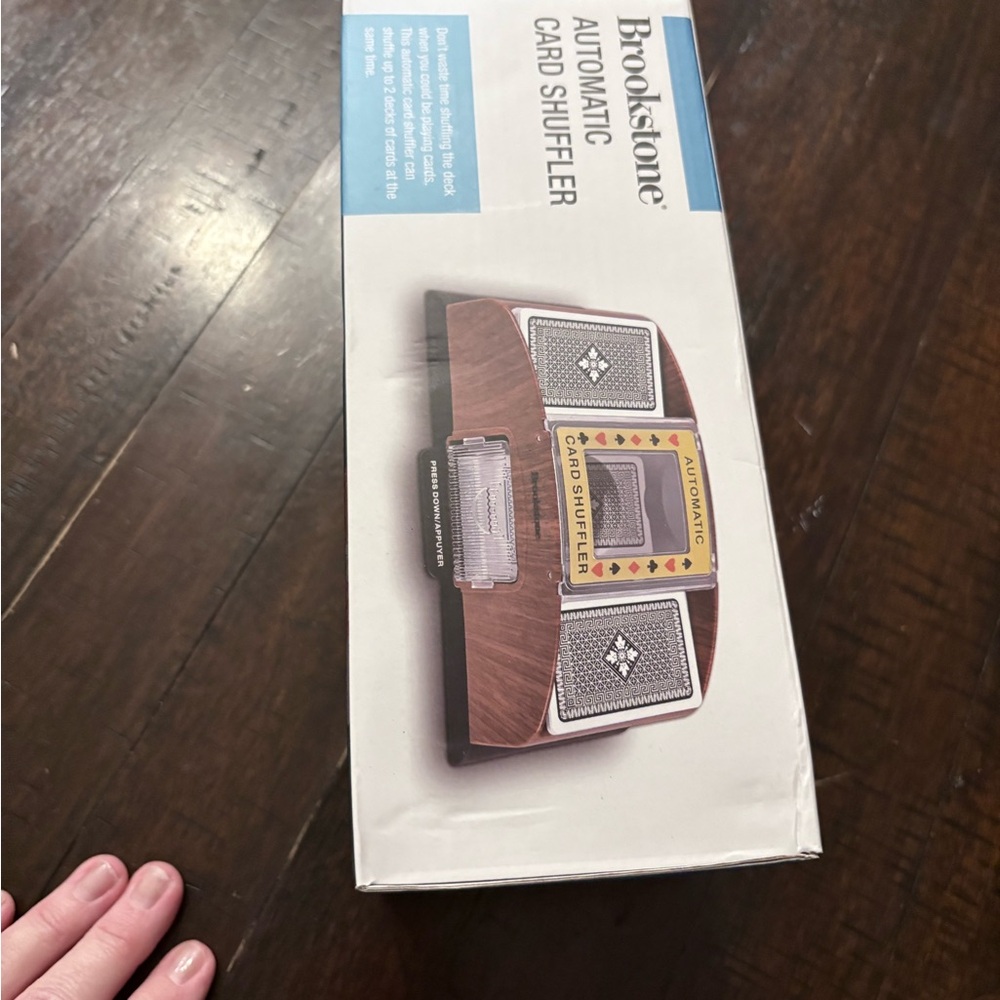 Brookstone Automatic Card Shuffler - Brown and Silver